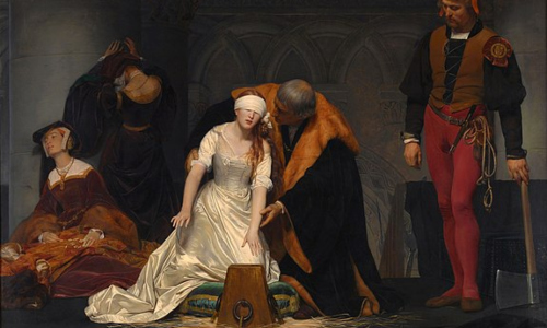 woman just before beheading